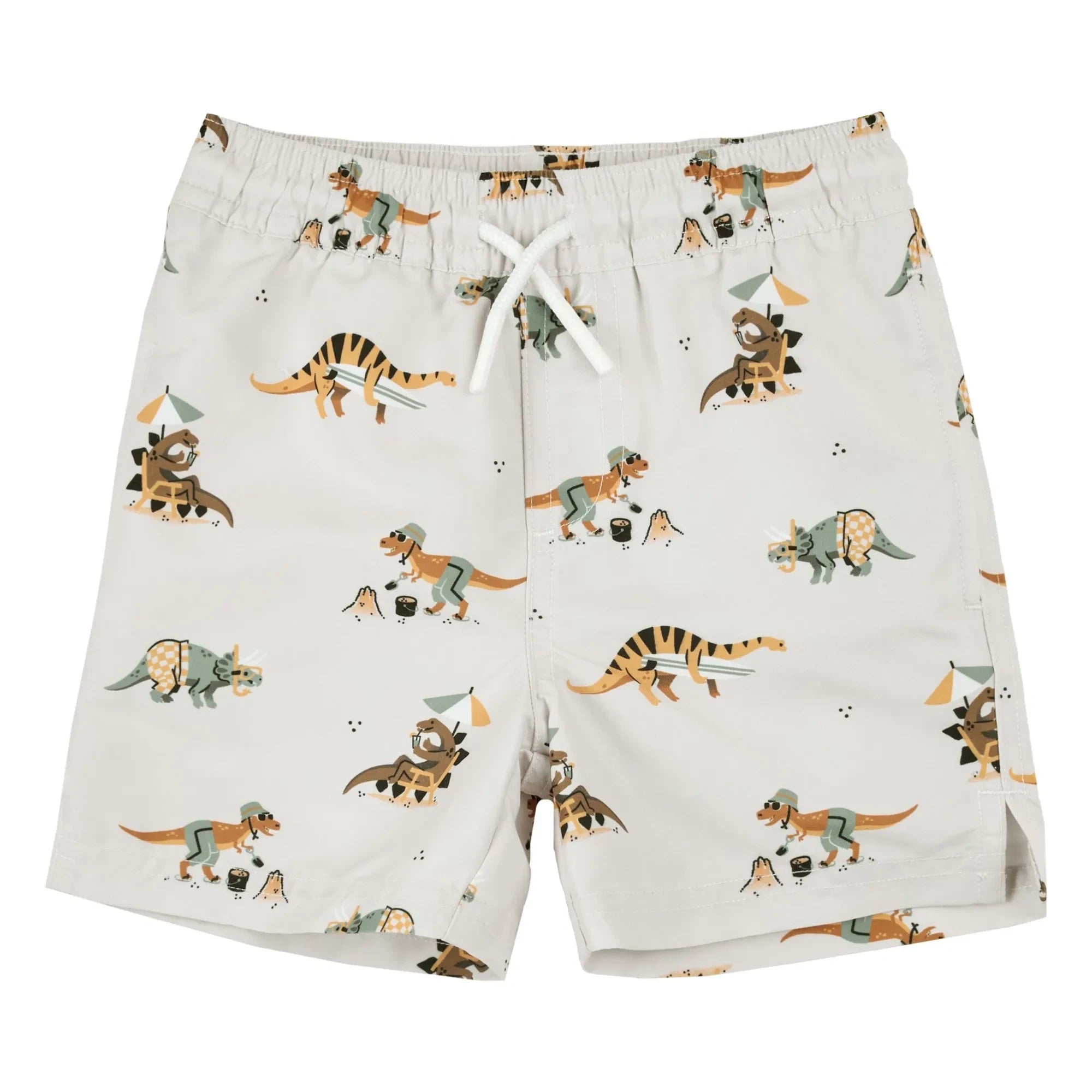 Petit Lem - Dinosaurier Badeshorts aus recycelter Faser | Beige