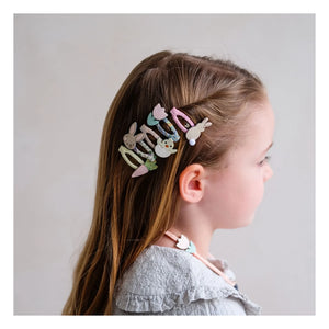 Mimi & Lula - Set of 5 Rabbit & Chick Buckles | Powder Pink