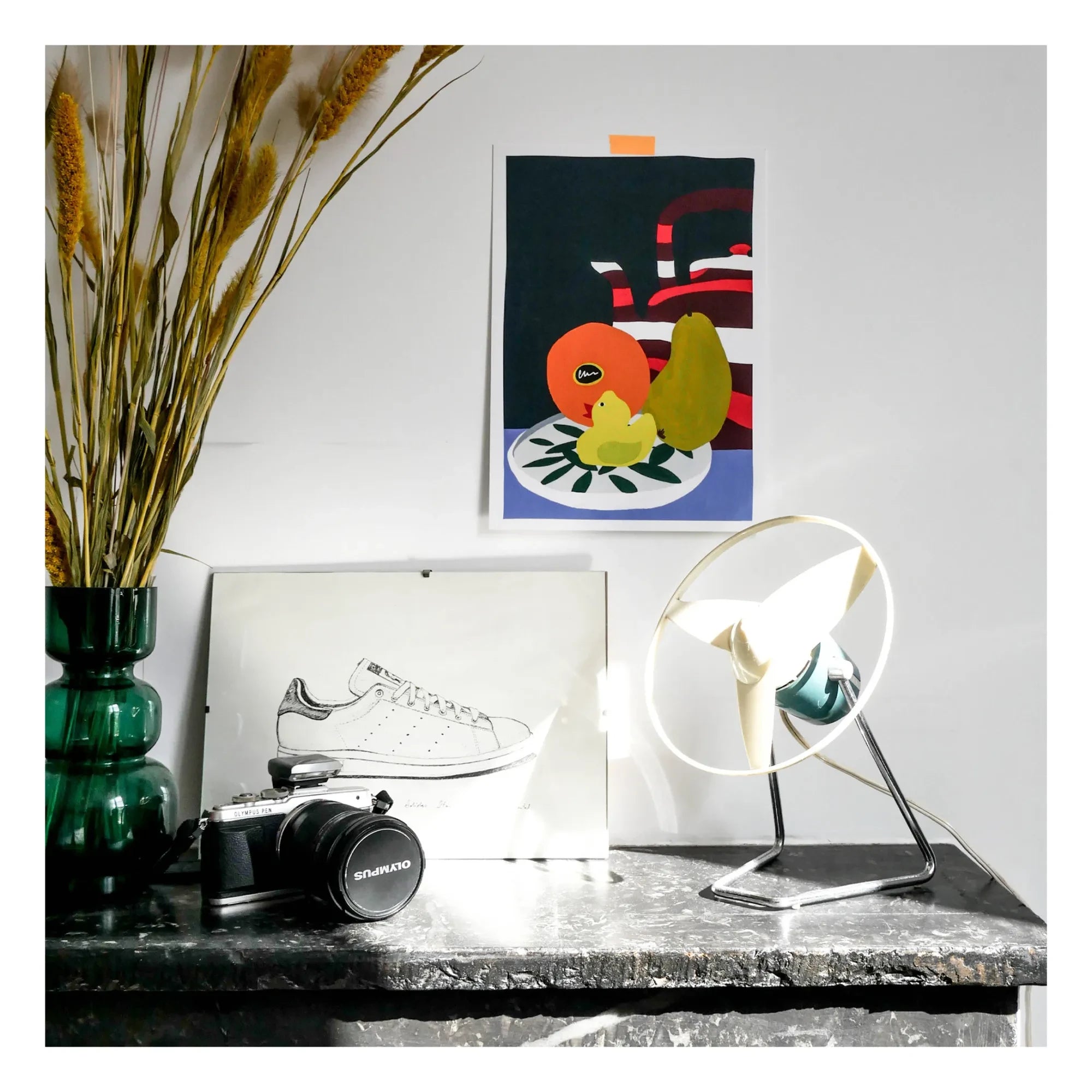 Taxi Brousse - Still Life A4 Afiş | Mavi
