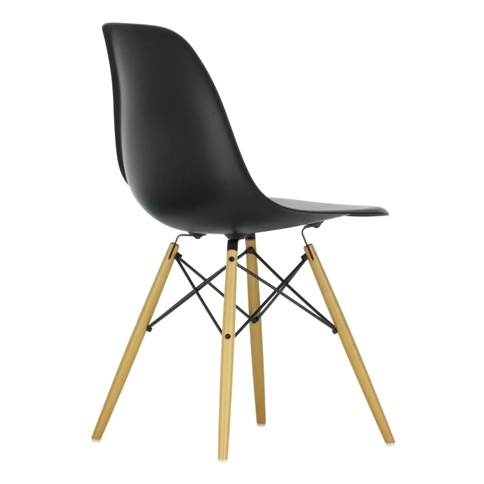 Vitra - DSW plastik sandalye - akçaağaç kaide - Charles & Ray Eames | Siyah