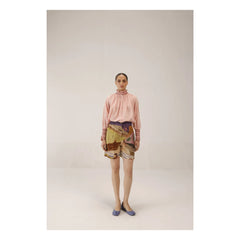 CORD - Short Wide Leg Linen | Brown