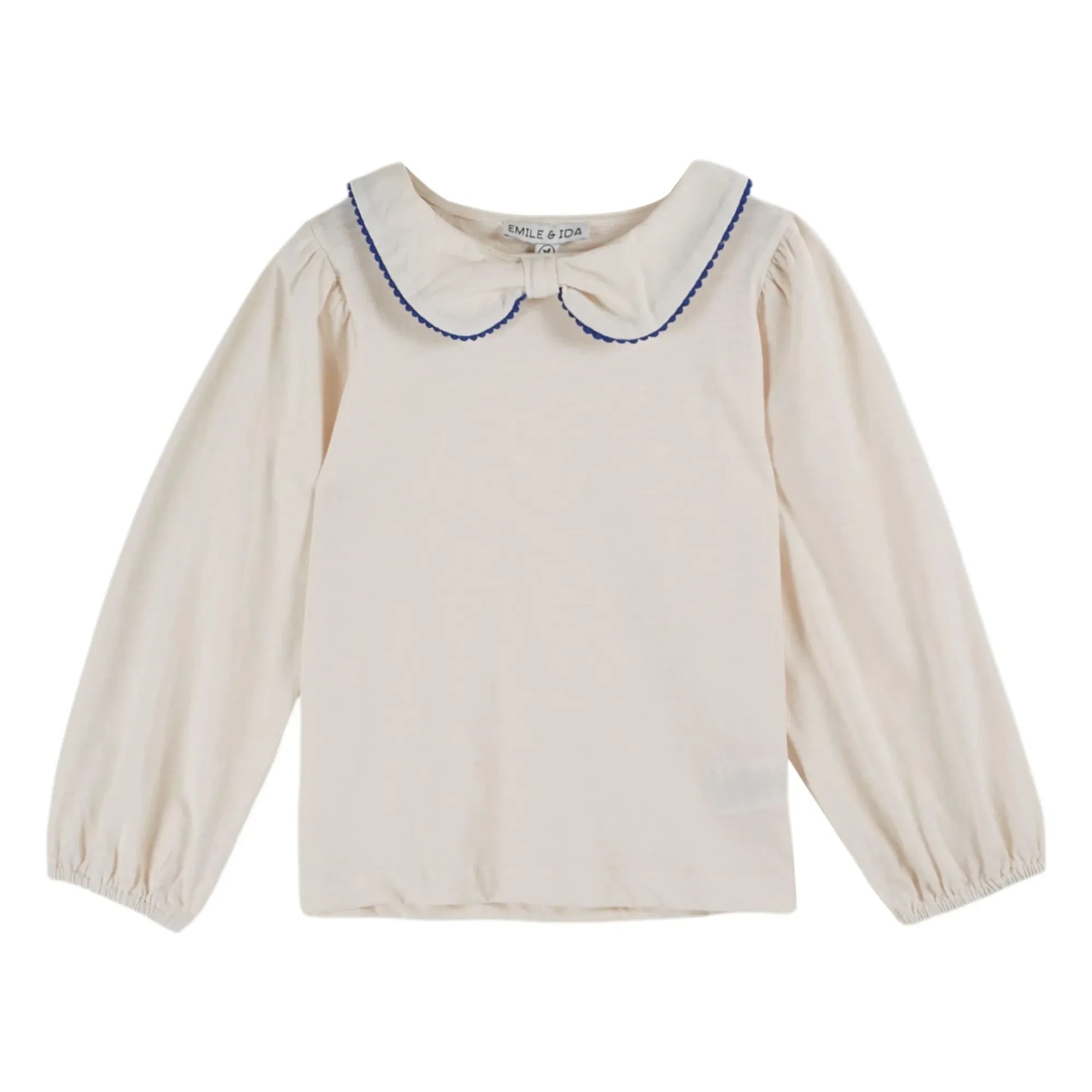 Emile et Ida - T-Shirt aus Bio-Baumwolle Picote | Creme