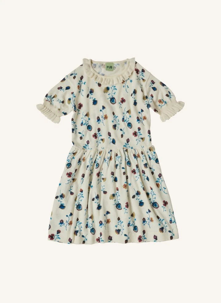 FUB - Extra Thin Floral Cotton Organic Dress | Ecru