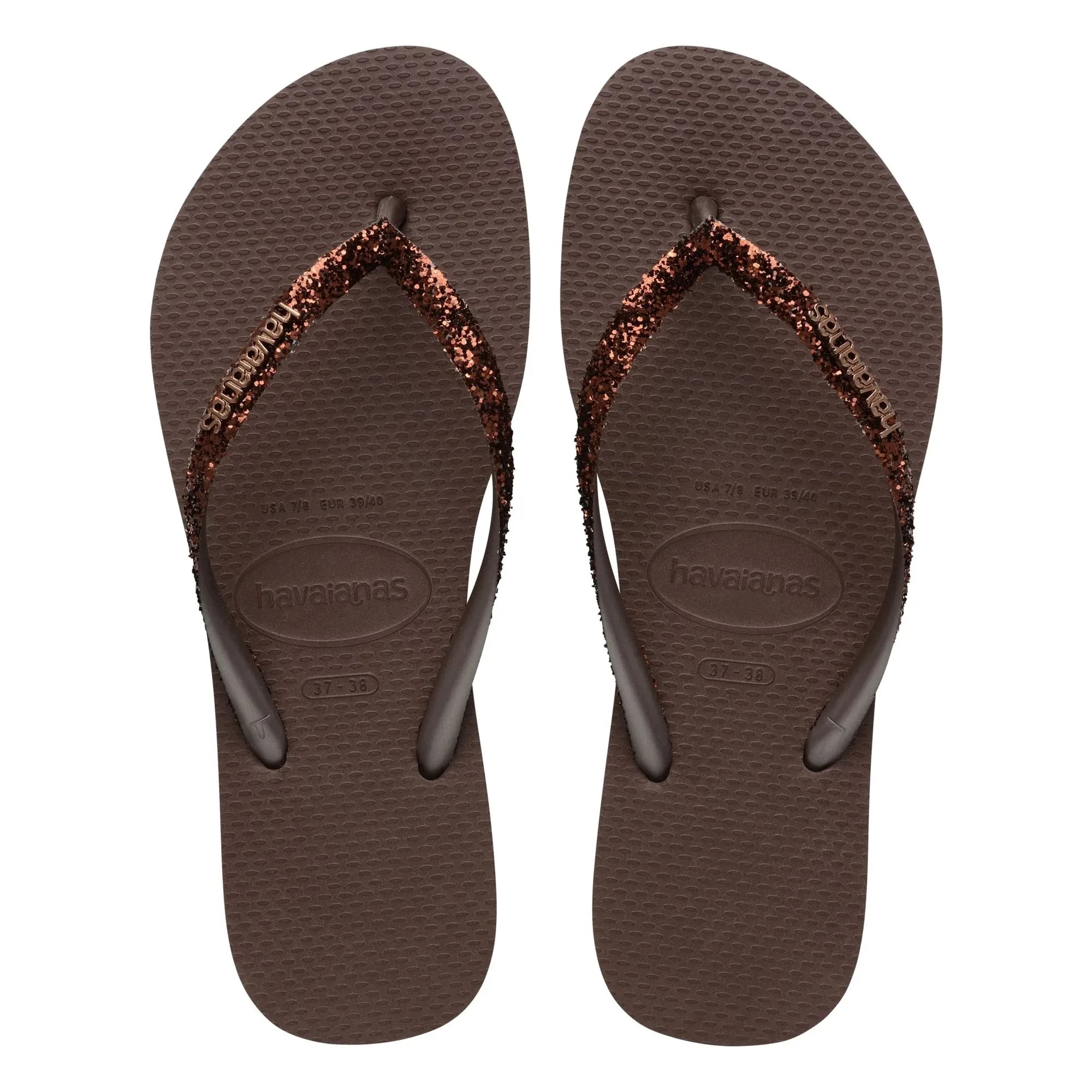 Havaianas - Slim Glitter terlikler | Chocolate