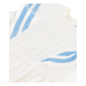 Petit Bateau - Organik pamuk poplin fırfırlı elbise | Beyaz