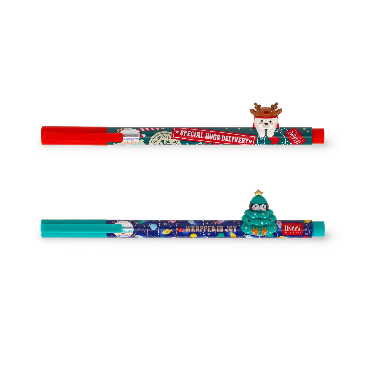 Legami - Set mit Two Gel Pens und Tierdeko - Jingle All the Way