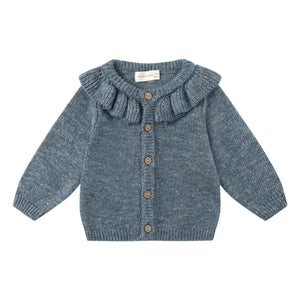 Quincy Mae - Organic Knit Cardigan | Gray Blue