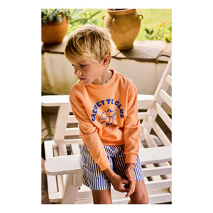 Arsène et Les Pipelettes - Garnelen Sweatshirt Club Bio-Baumwolle | Aprikose