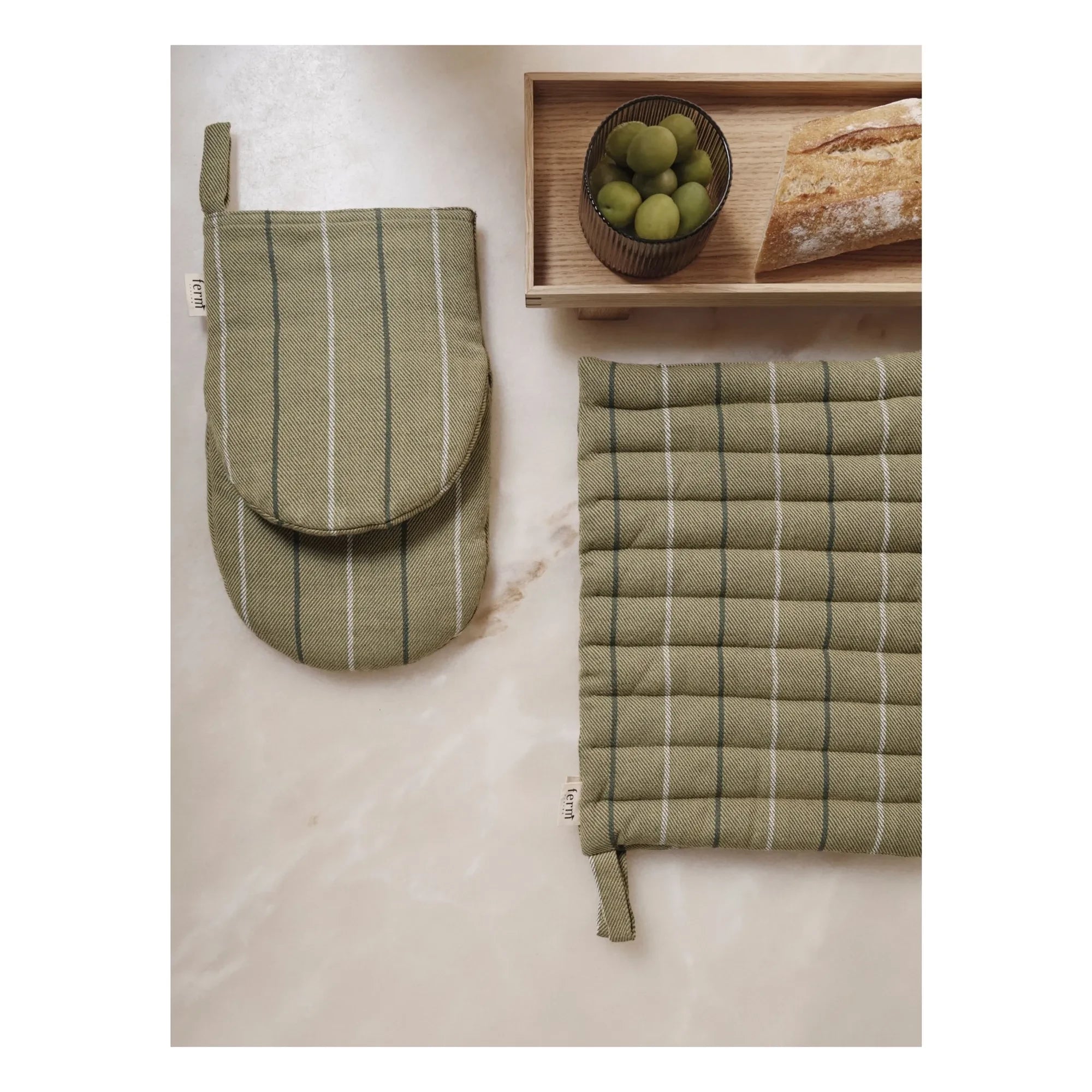 Ferm Living - Ito Tencere Tutacakları - 2'li Set | Yeşil