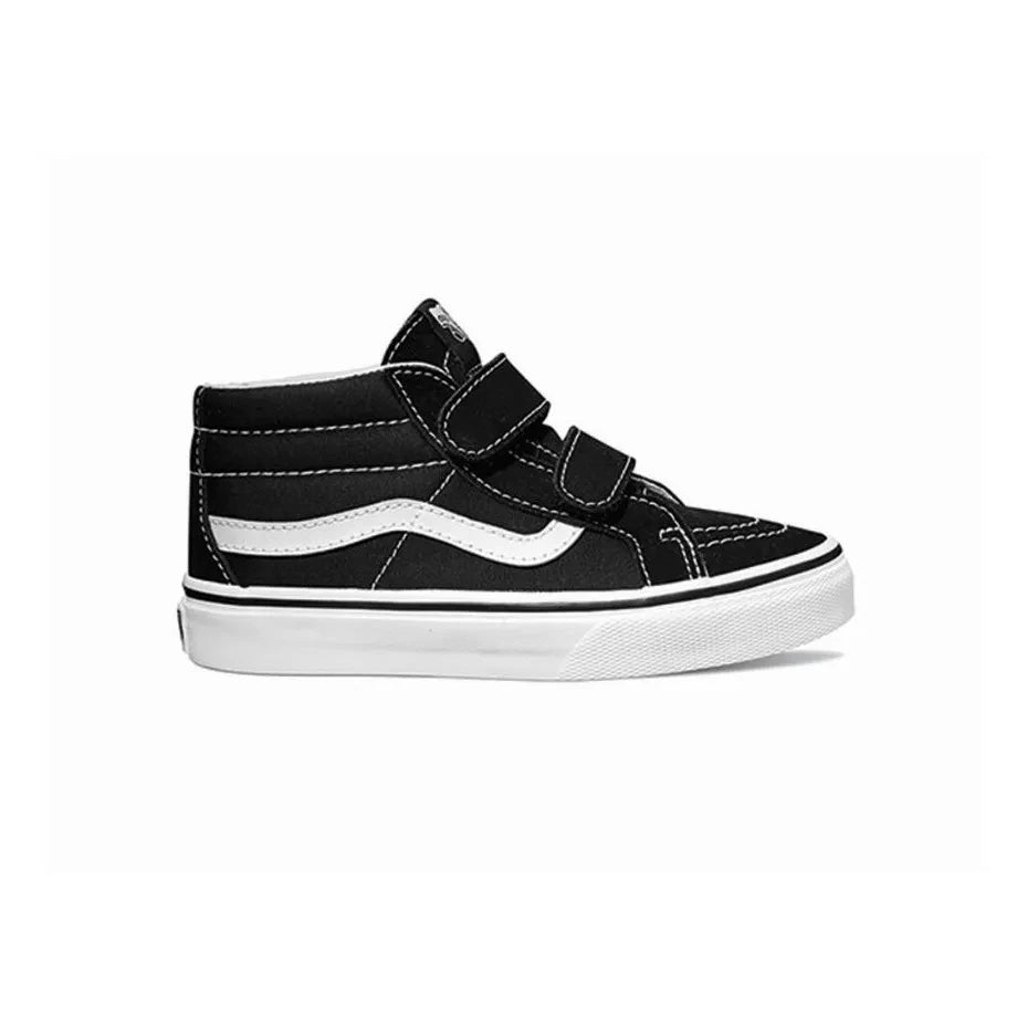 Vans - SK8-Mid Reissue Deri Cırt Cırtlı Spor Ayakkabı | Siyah