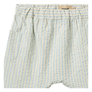 Wheat - Henry Gestreifte Bio-Baumwollhose | Hellblau