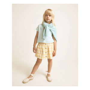 Búho - Gingham Seersucker Skirt | Yellow