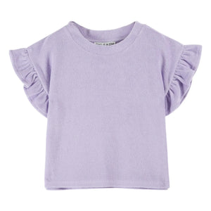 Emile et Ida - Terry Ruffled T-Shirt | Mauve