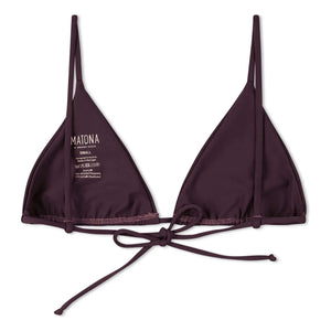 Matona - Dreieck-Jersey-Top recycelte Fasern | Aubergine