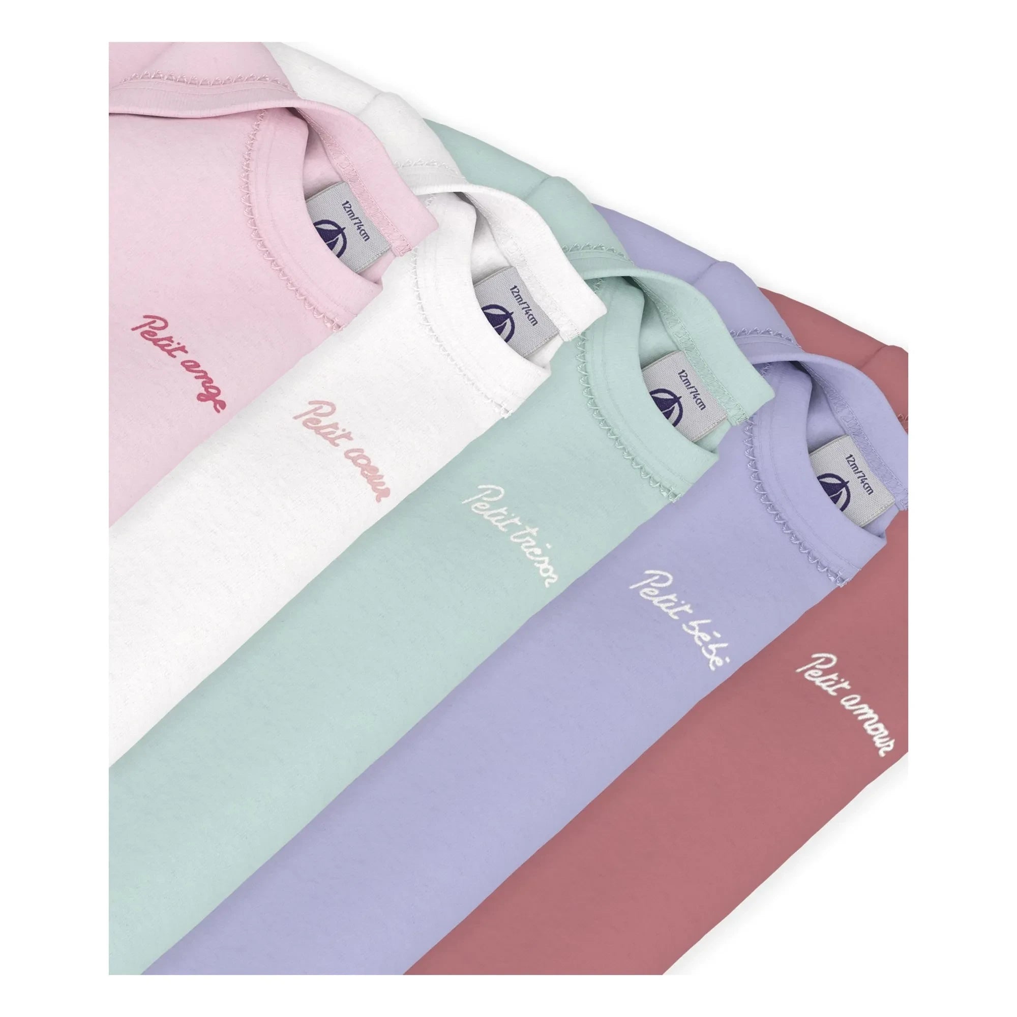 Petit Bateau - 5'li Petit Coeur Organik Pamuklu Body Seti | Pembe