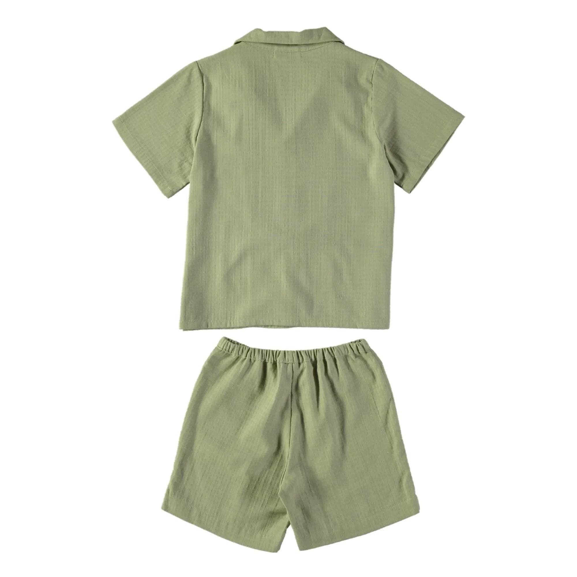 Risu Risu - Organik Pamuklu Gülmekli Pajamas | Yeşil