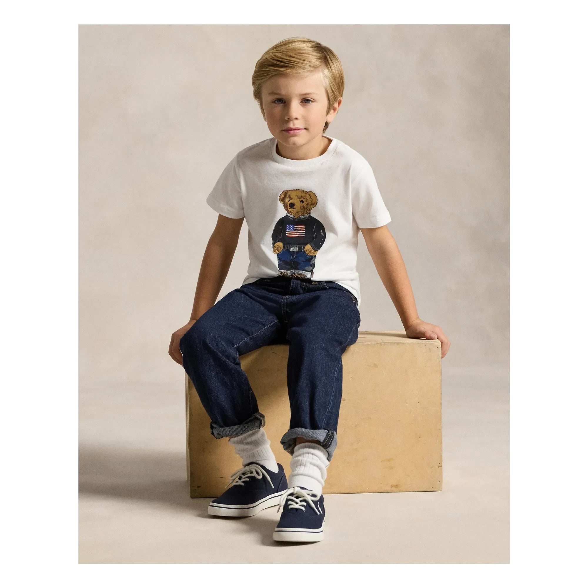 Ralph Lauren - Bear Jersey Tişört | Beyaz