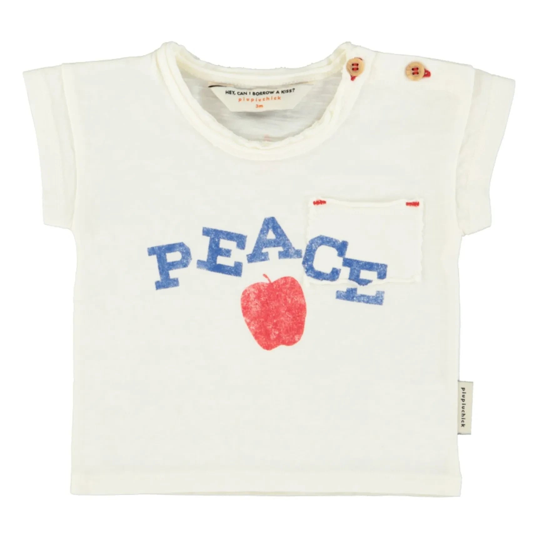Piupiuchick - Peace Tişört | Ecru