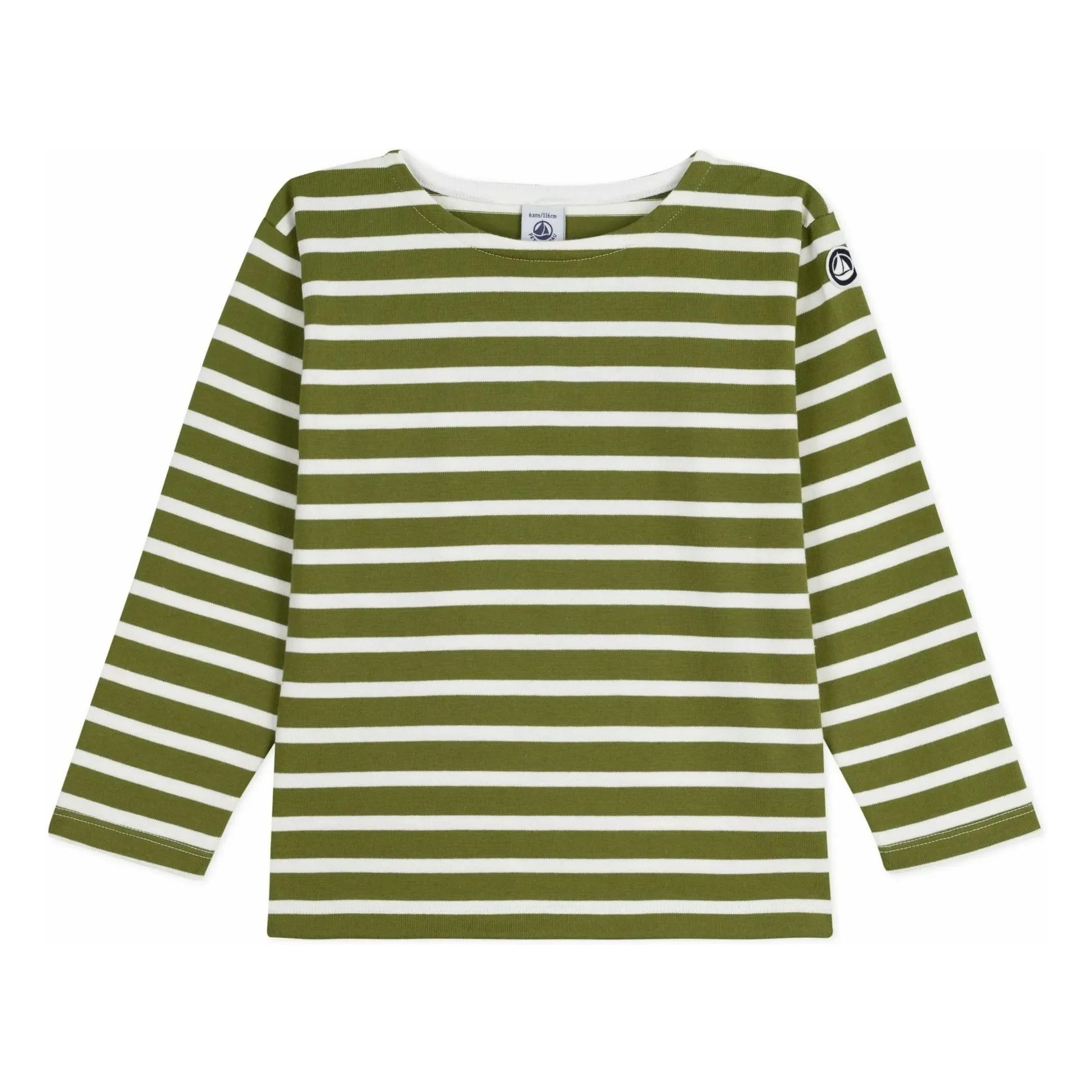 Petit Bateau - Logo Short-Sleeve Marinière Organic Cotton T-Shirt | Green