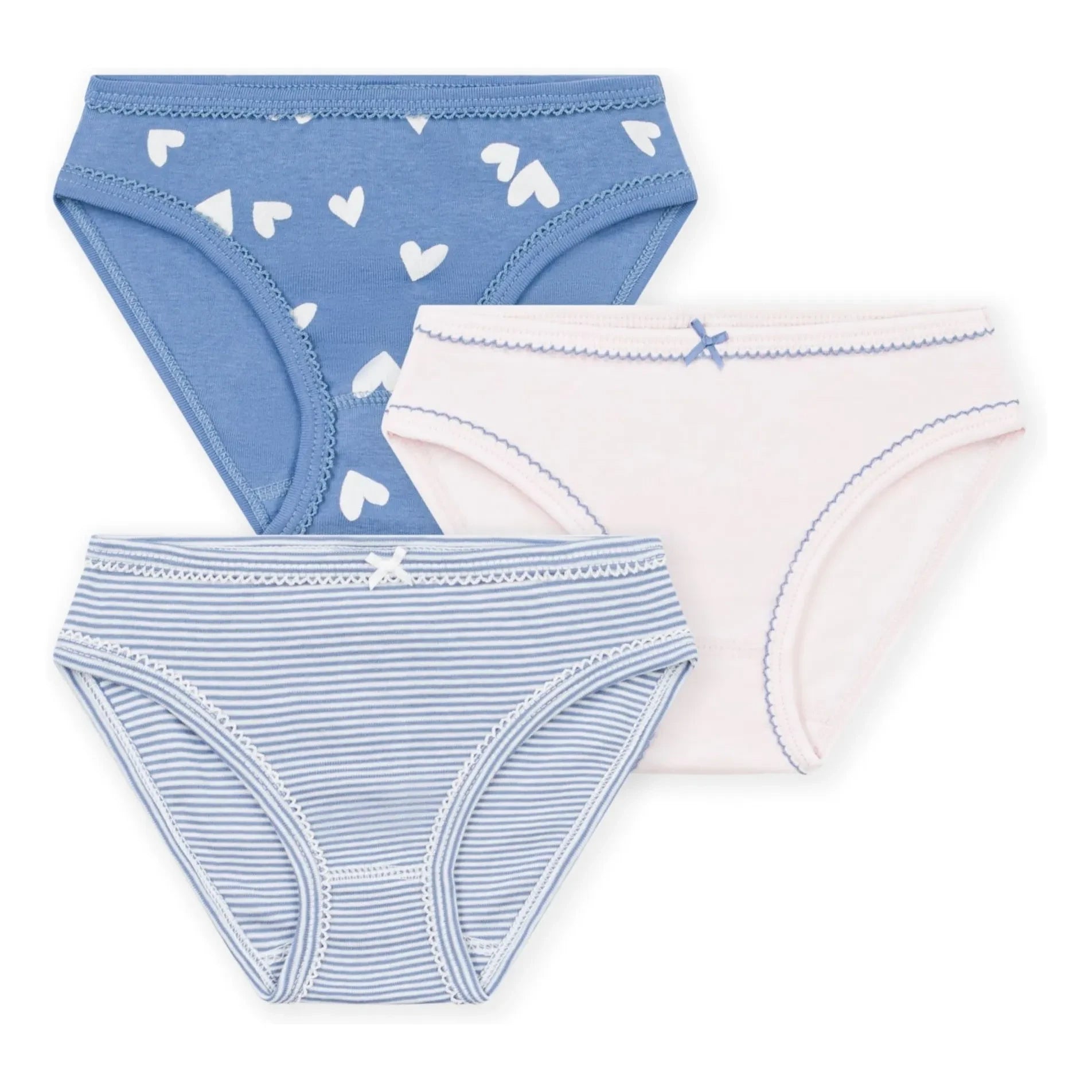 Petit Bateau - 3'lü Kalp Külot Seti | Mavi