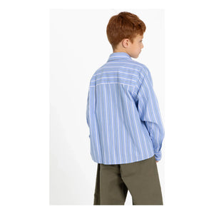 Finger in the nose - Zak Striped Shirt | Steel
