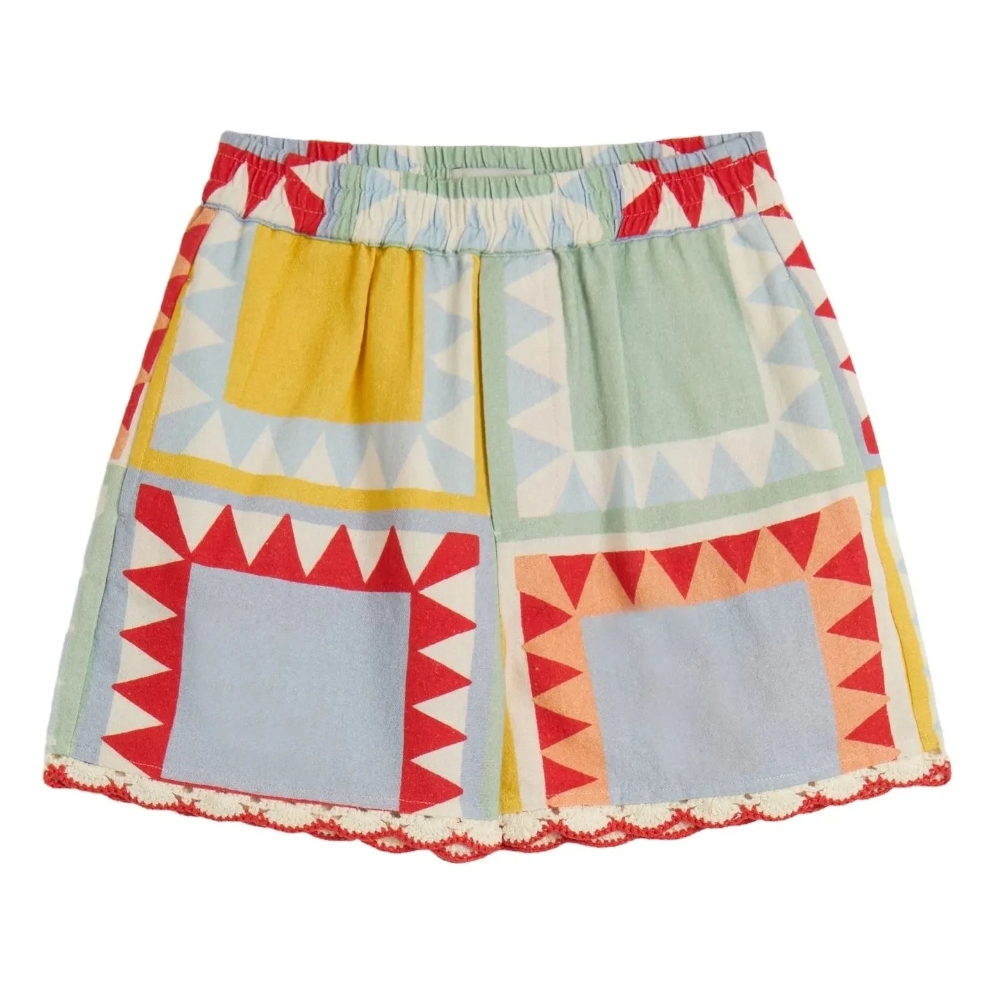 Stella McCartney Kids - Geometrische Shorts | Weiß