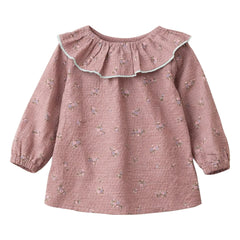 Lililotte - Charline Fleurie Organic Cotton Blouse | Powder Pink