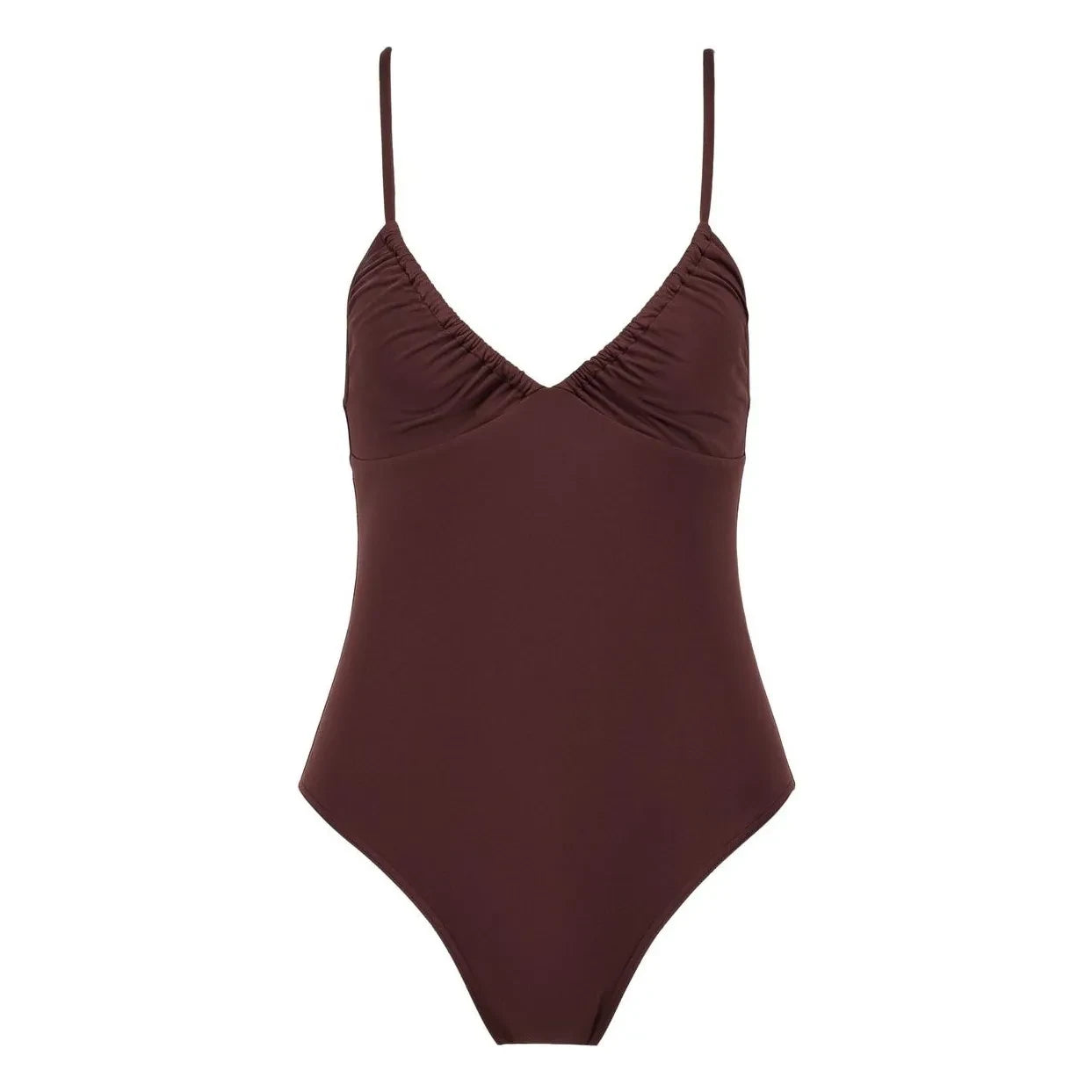 Anja Paris - Le Fabuleux Tek Parça Mayo | Koyu Kahverengi