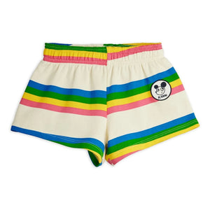 Mini Rodini – Gestreifte Shorts aus Bio-Baumwolle | Ecru