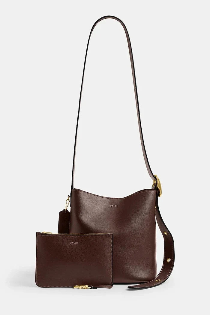 Coach kadın deri crossbody çanta Bleecker Bucket Bag 21
