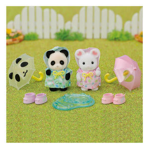 Sylvanian Families - Baby-Zwillinge mit Regenmänteln