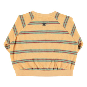 Piupiuchick - Çizgili Organik Pamuklu Sweatshirt | Sarı