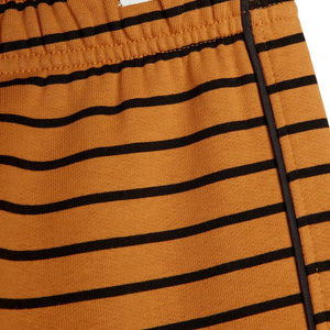 Mini Rodini - Striped Organic Cotton Jogger | Brown