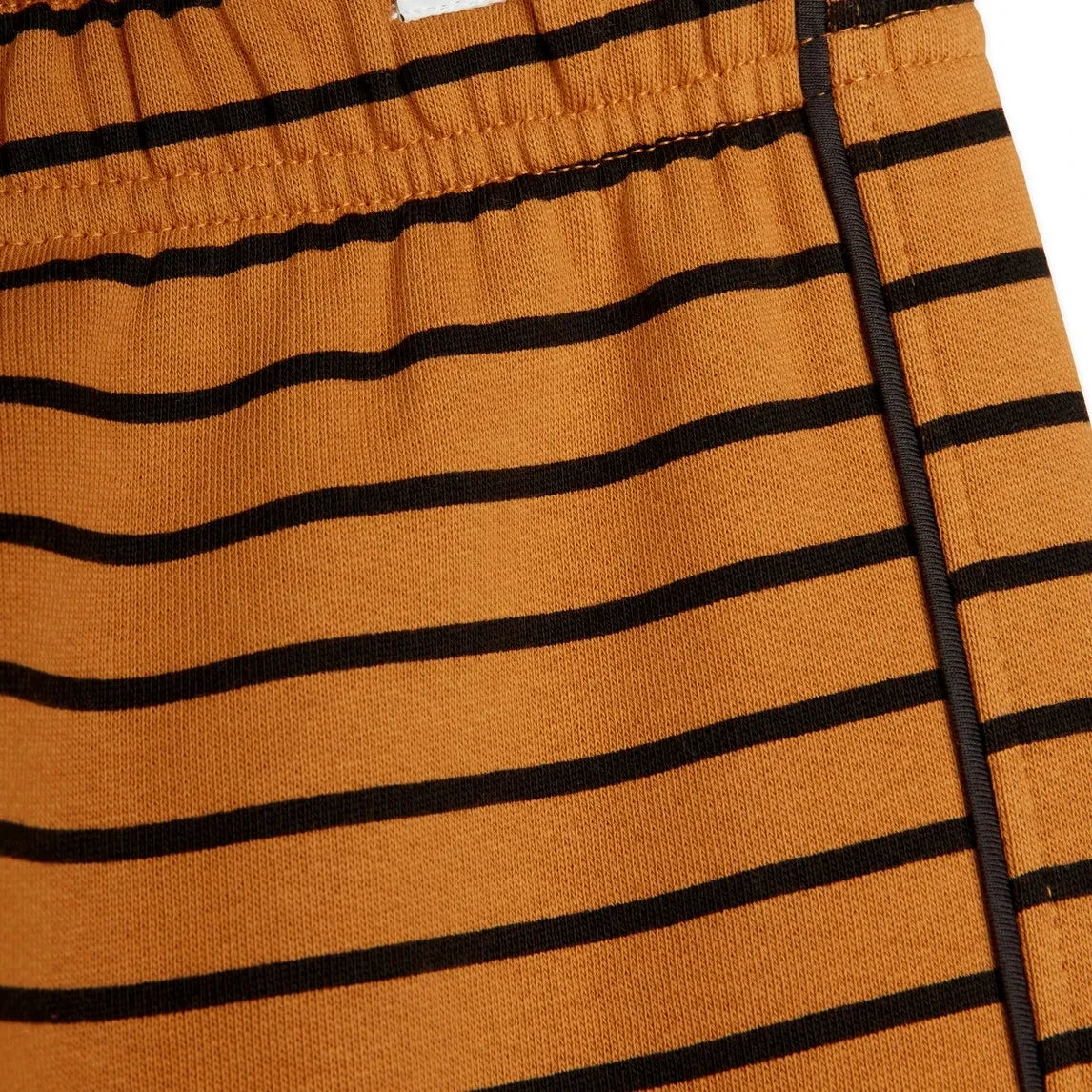 Mini Rodini - Striped Organic Cotton Jogger | Brown