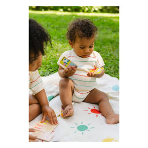 Bayiri - Botanik Striped Organic Cotton Bodysuit | Ecru