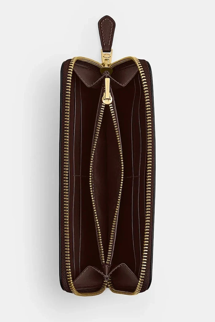 Coach kadın deri cüzdan Accordion Zip