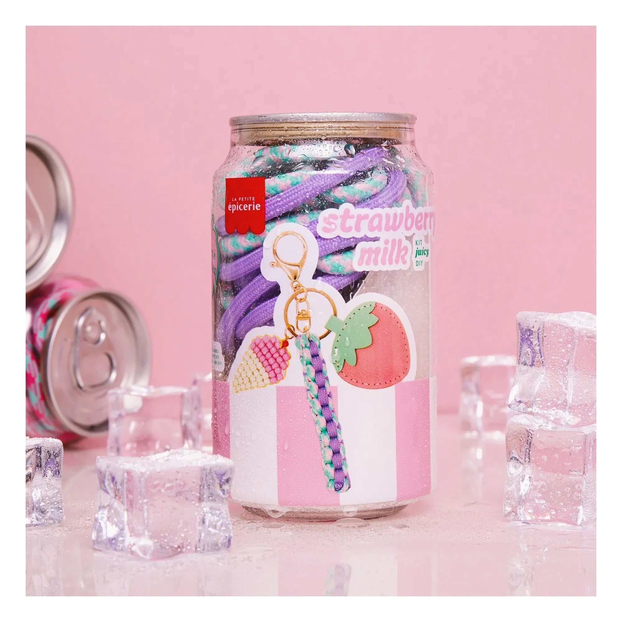 La Petite Épicerie - Pshiiit anahtarlık seti - Strawberry Milk