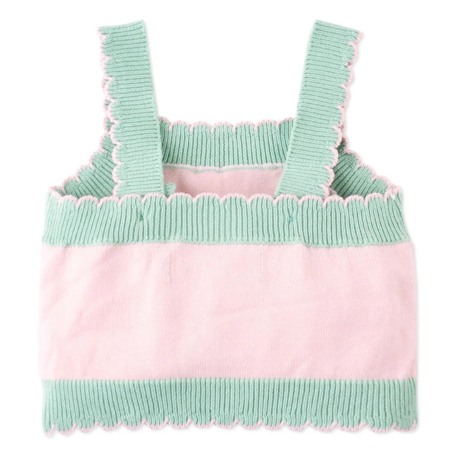 Gingersnaps - Blassrosa | Besticktes Rosenspitzen-Crop-Top