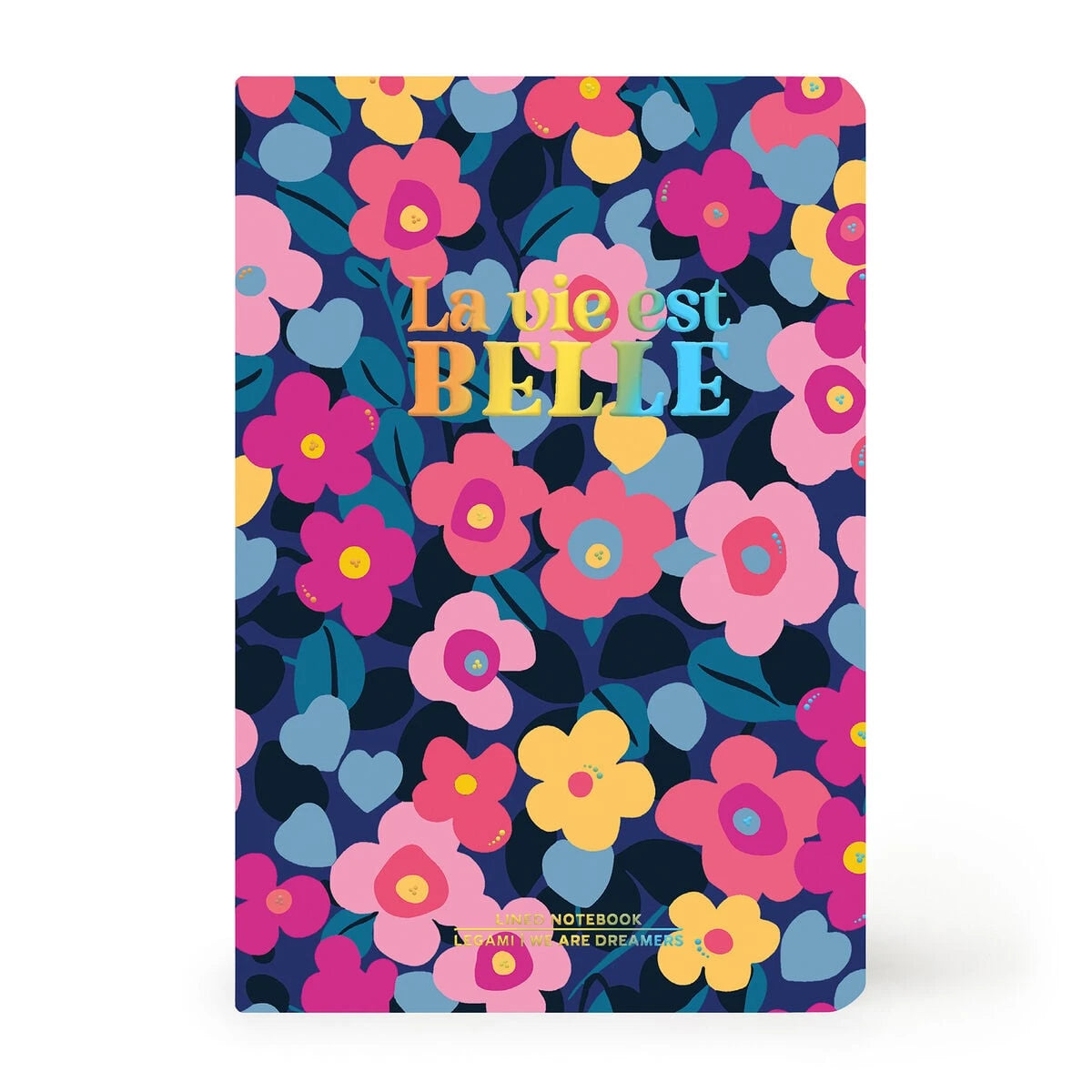Legami - Çizgili A6 Defter - Resimli Sert Kapak - Çiçekler