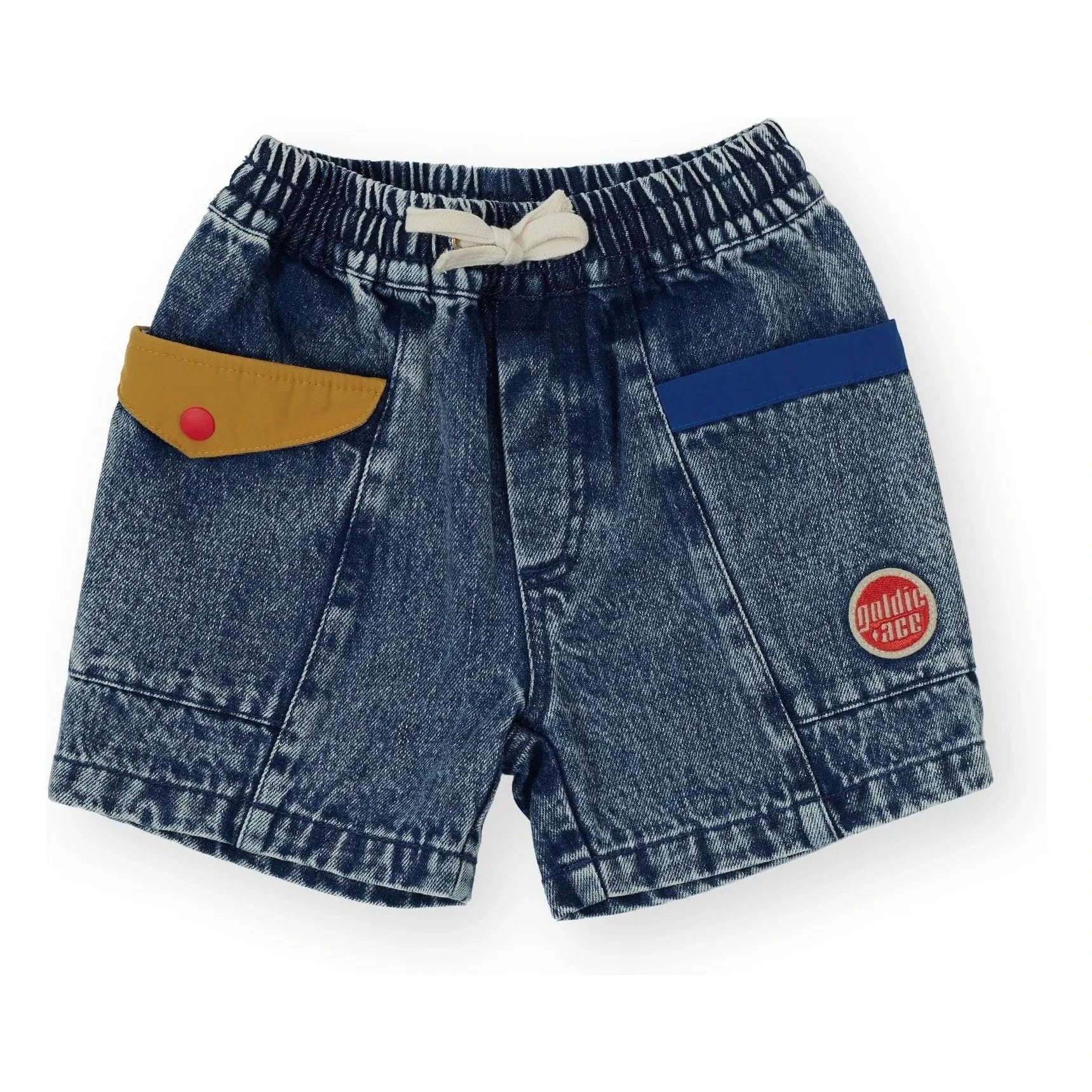 Goldie + Ace - Color Block Vintage Denim Shorts | Blue
