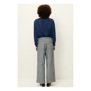 Sessùn - Aldricks Cotton Pants | Grey Blue