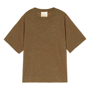 Momoni - Iora Metallic T-Shirt | Tobacco