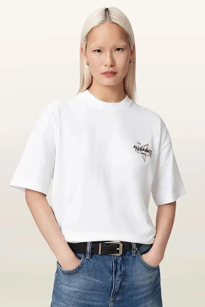 AllSaints Pamuklu Kadın Oversize Tişört PENTACLE