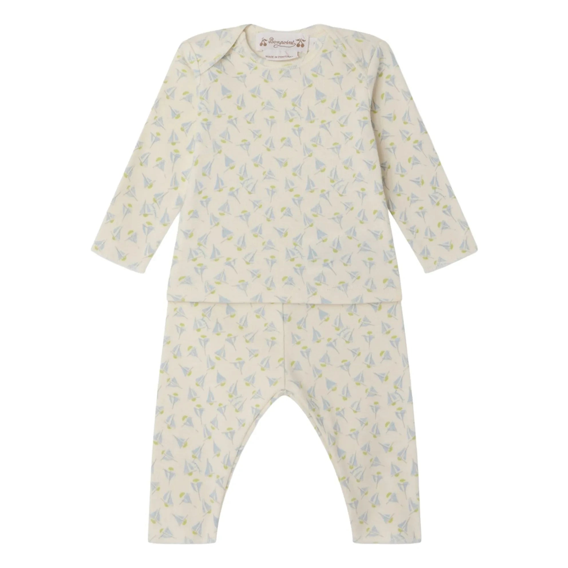 Bonpoint - Timi Voiliers Organic Cotton T-Shirt and Leggings Set | Off White