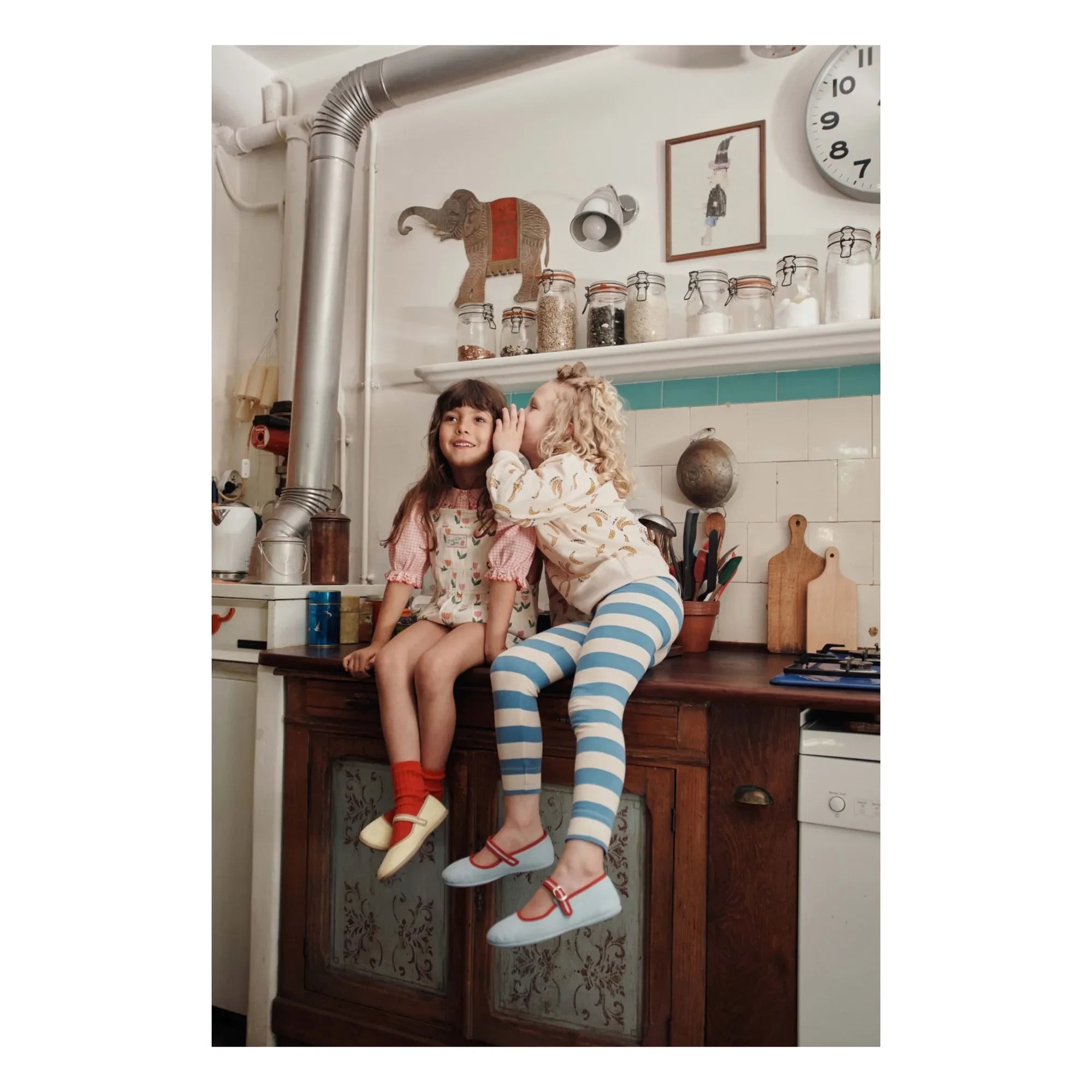 Emile et Ida - Gestreifte Leggings | Blau