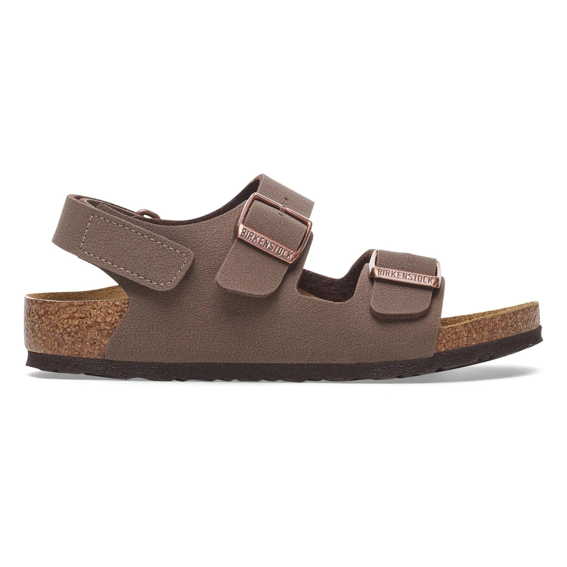 BIRKENSTOCK - Sandalet Milano AS Çocuk Birko-Flor Birkibuc | Koyu Kahverengi