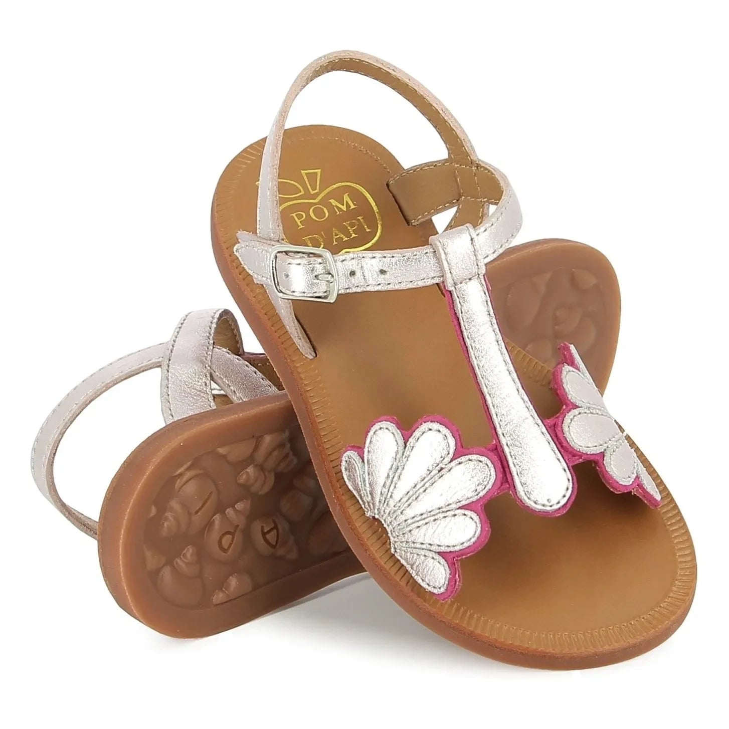 Pom d'Api - Plagette Bloom Sandalet | Pembe