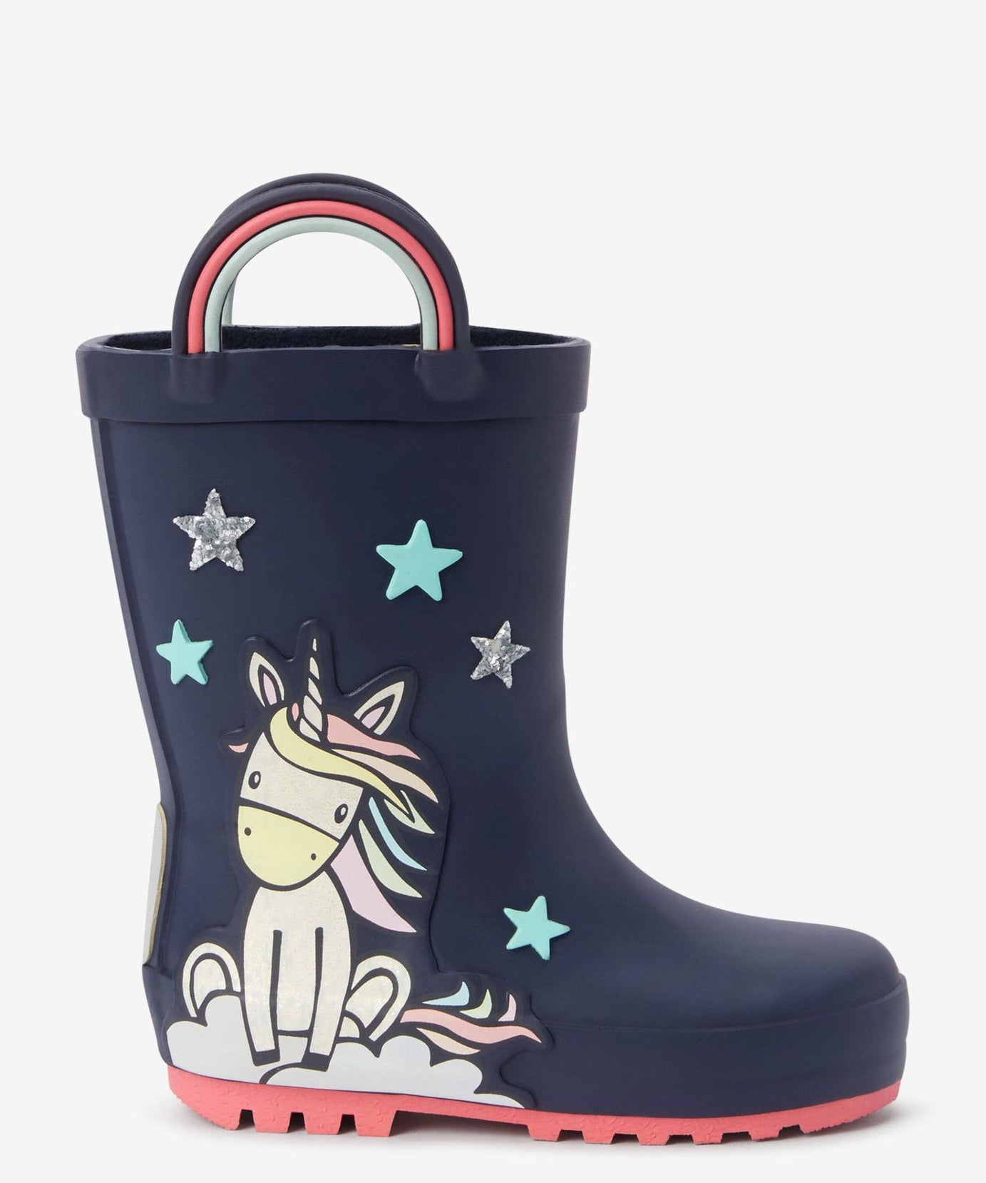 Next - Lacivert Unicorn Kız Çocuk Kışlık ve Yağmur Çizmesi - 30.5-Dinossi