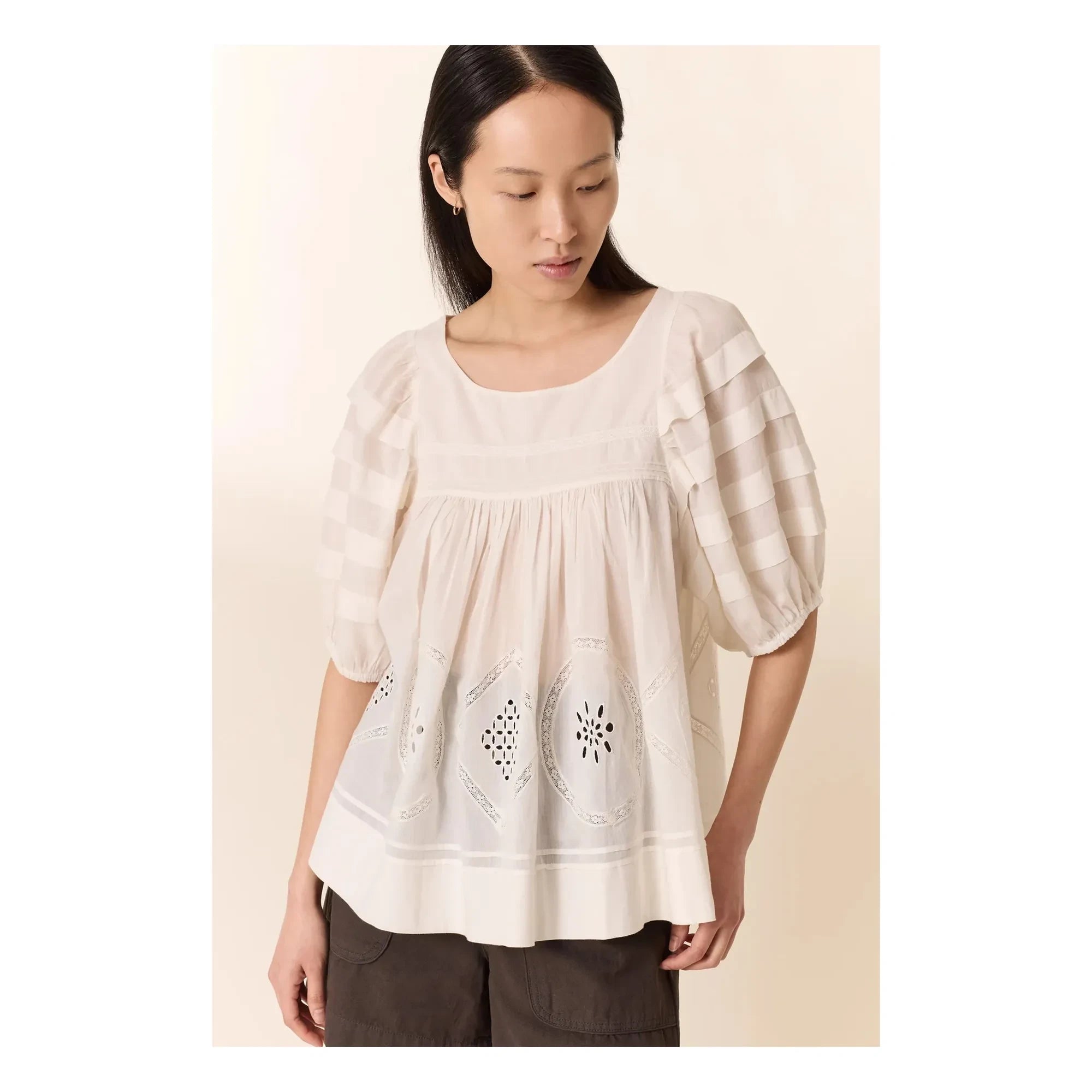 Leon & Harper - Cindie Organic Cotton Blouse | White