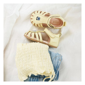 Lazare - Colette bestickte Sandalen | Hellgelb